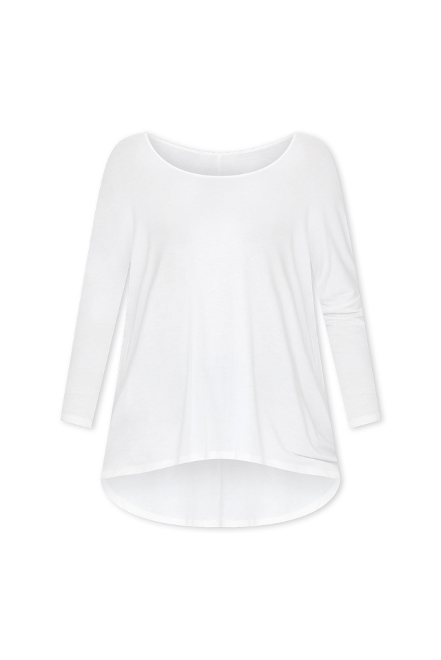 White Milan 3/4 Sleeve Top,ghost-mani image 7