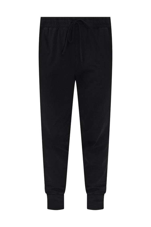 Black Cotton Everyday Tie Sweatpants,ghost-mani image 4