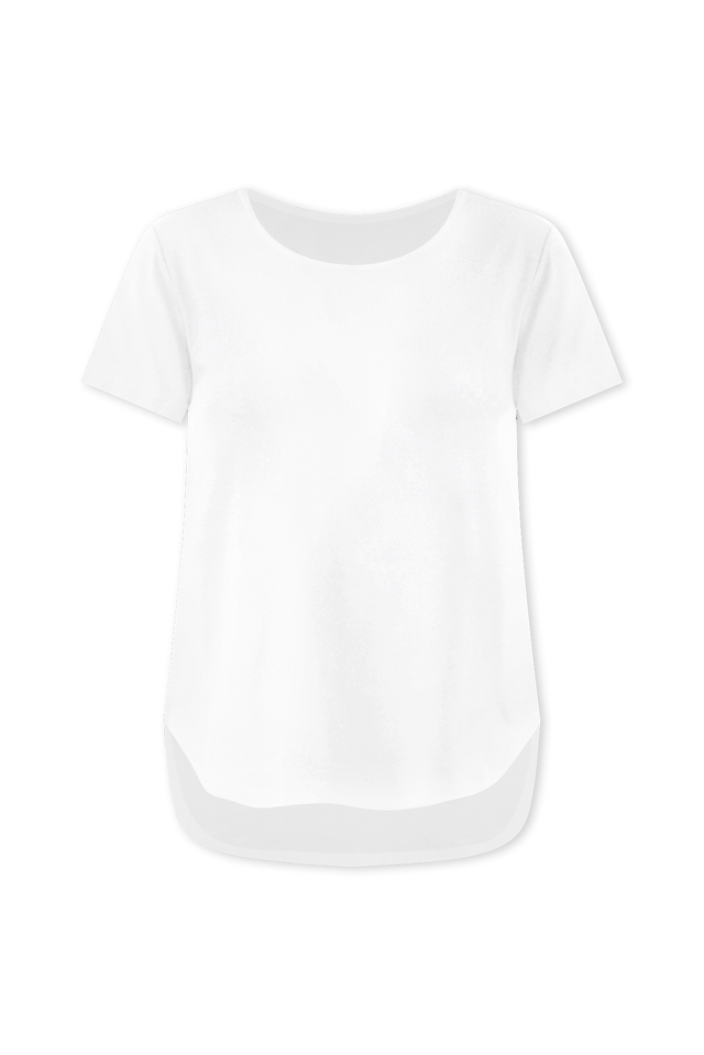Janis White Bamboo Tee,ghost-mani image 9