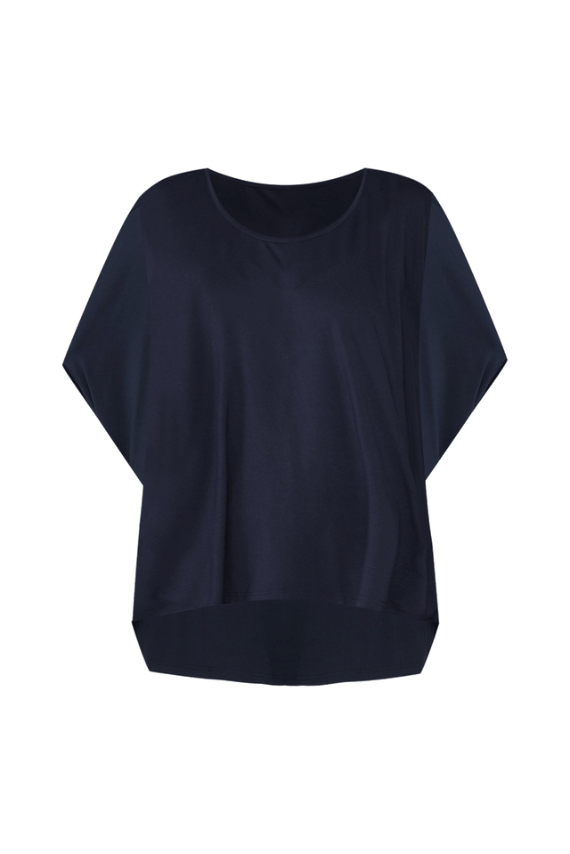 Sorronda Navy Bamboo Batwing Top,ghost-mani image 4