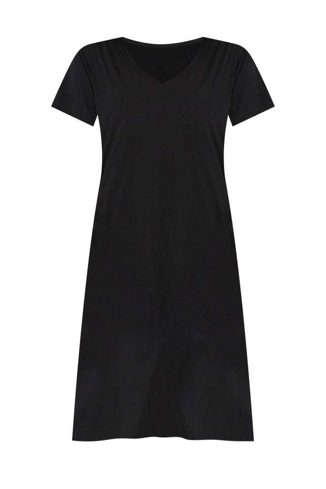 Tiffany Black Bamboo Tee Dress,ghost-mani image 9