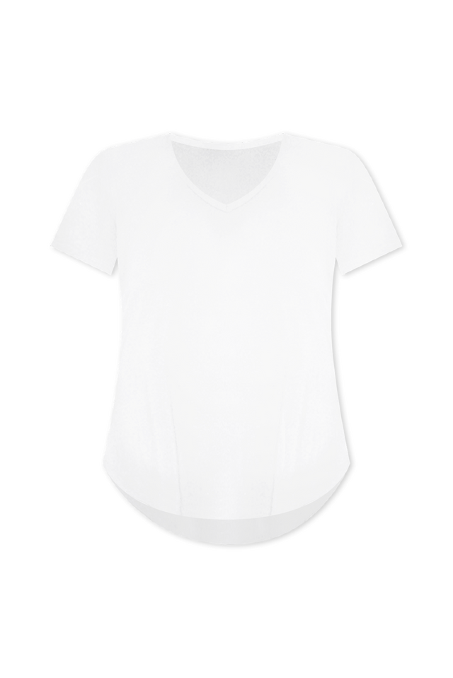 Veronica White Bamboo Tee,ghost-mani image 5