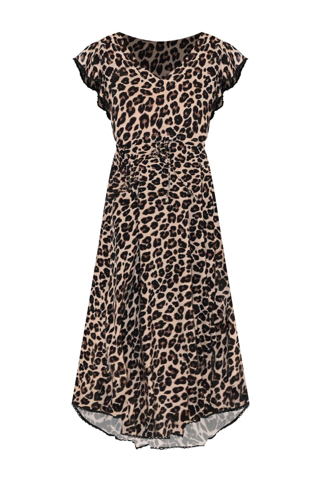 Libby Brown Leopard Midi Dress,ghost-mani image 4