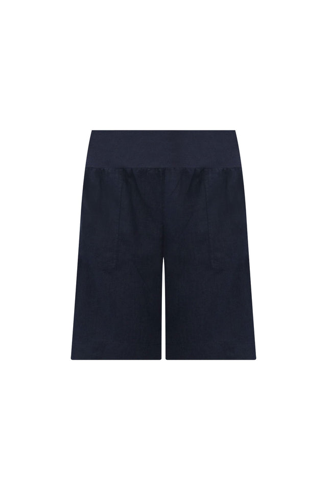 Aster Navy Linen Shorts,ghost-mani image 8