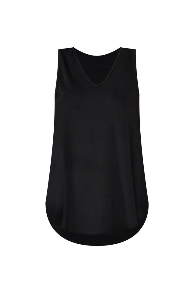 Rihanna Black Bamboo Tank,ghost-mani image 3
