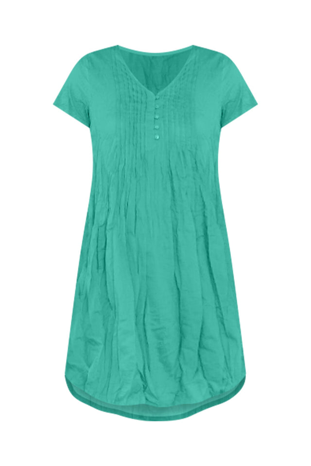 Sabina Green Crinkle Cotton Dress,ghost-mani image 5