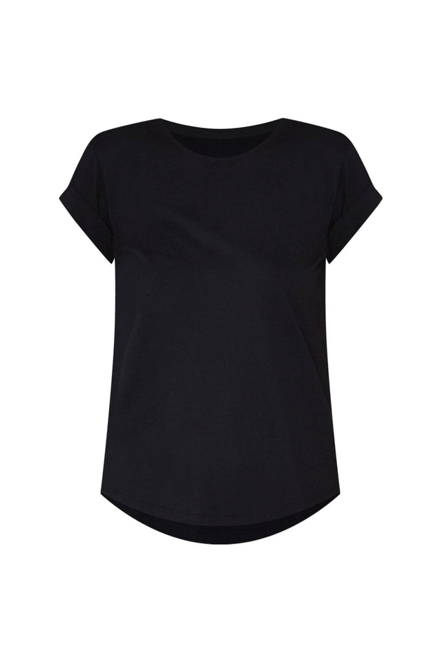 Manly Black Cotton Tee,ghost-mani image 7