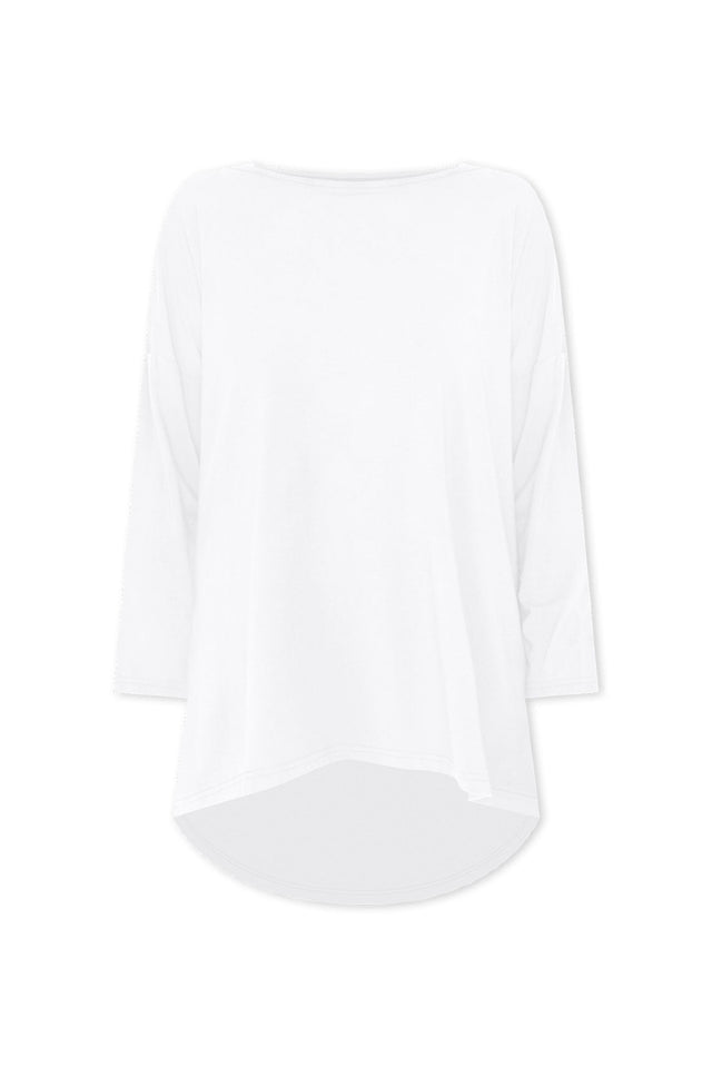 Anakin White Hi Lo Bamboo Top,ghost-mani image 5