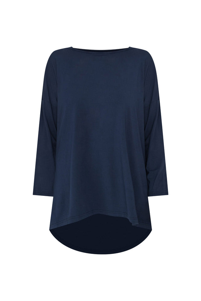 Anakin Navy Hi Lo Bamboo Top,ghost-mani image 6