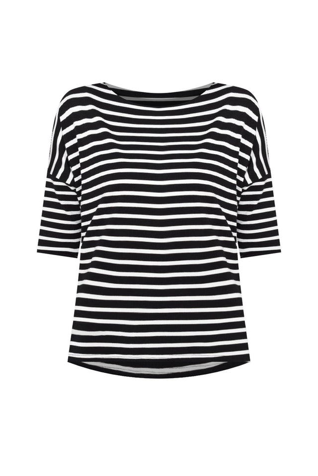 Camila Black Stripe Bamboo Top,ghost-mani image 9