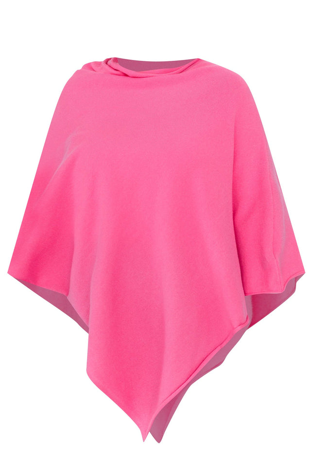 Amy Fuchsia Wool Blend Poncho,ghost-mani image 9