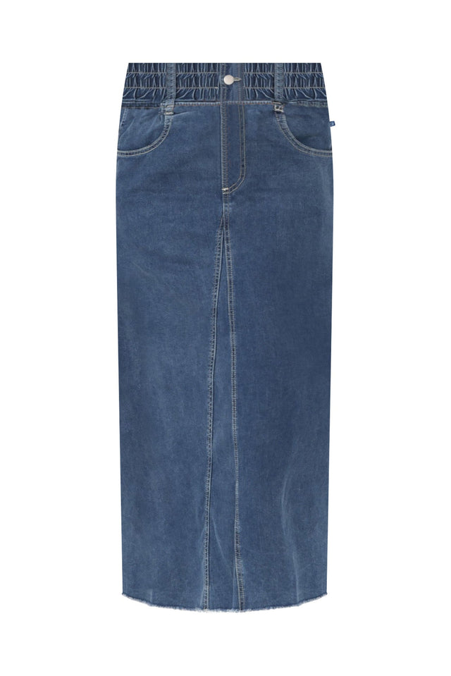 Lusia Dark Blue Denim Tie Skirt,ghost-mani image 8