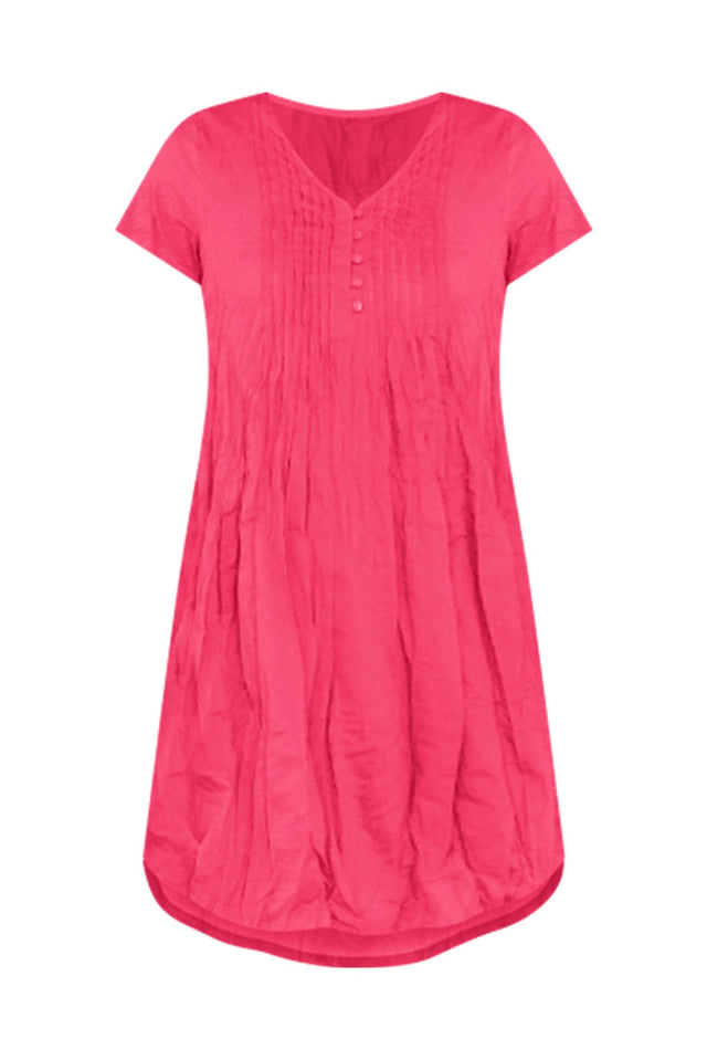 Sabina Fuchsia Crinkle Cotton Dress,ghost-mani image 5
