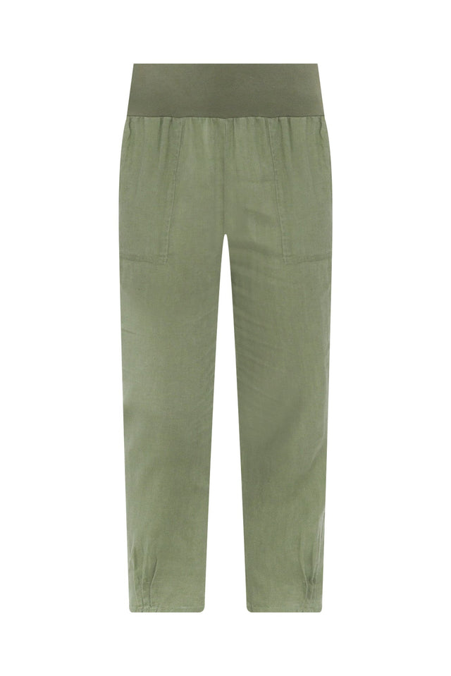 Tatum Khaki Linen Pants,ghost-mani image 4