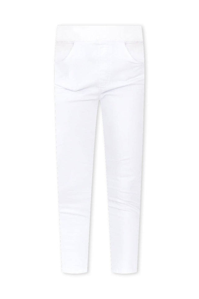 Bella White Cotton Stretch Jeans,ghost-mani image 4