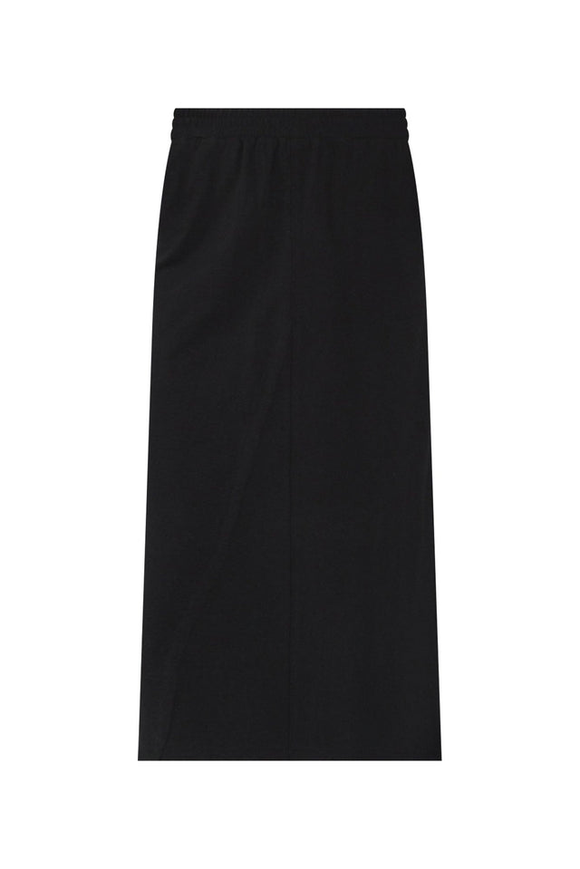 Etta Black Cotton Pocket Skirt,ghost-mani image 4