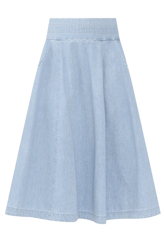Darcy Light Wash Denim Skirt,ghost-mani image 4