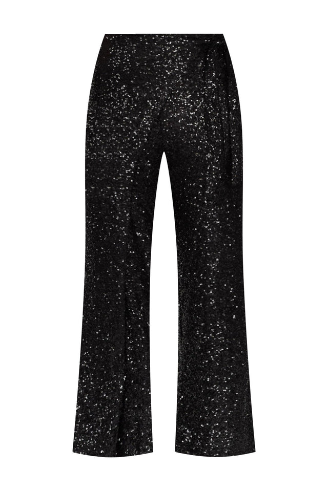 Mae Black Sequin Wrap Pants,ghost-mani image 3