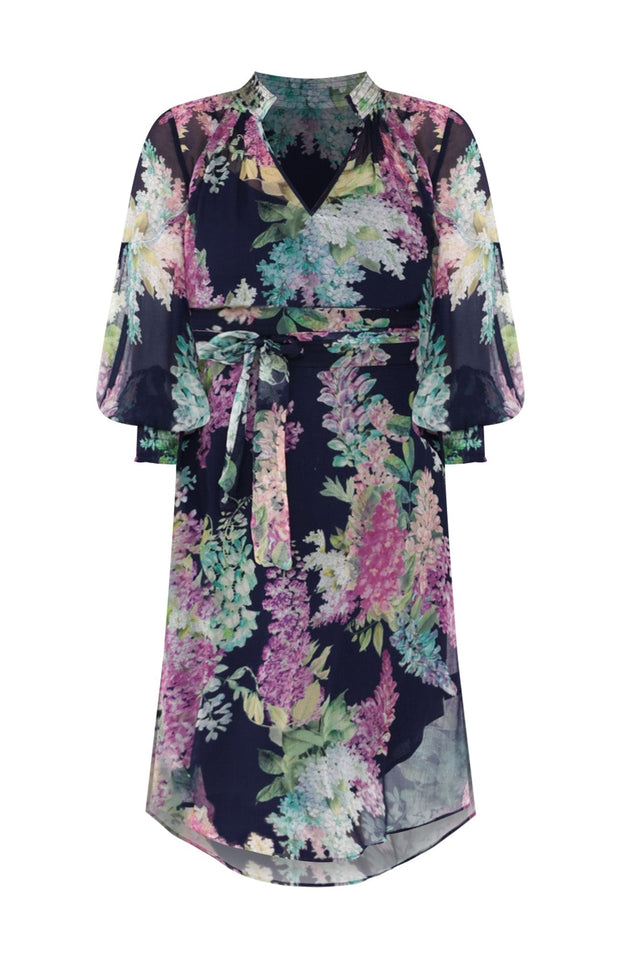 Lane Navy Wisteria Tie Dress,ghost-mani image 3