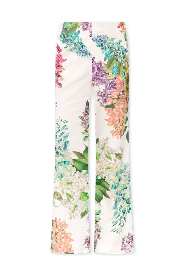 Bahia Wisteria Alba Linen Blend Pants,ghost-mani image 3