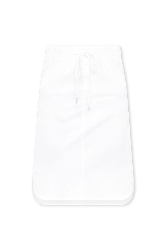 Alina White Denim Drawstring Skirt,ghost-mani image 4