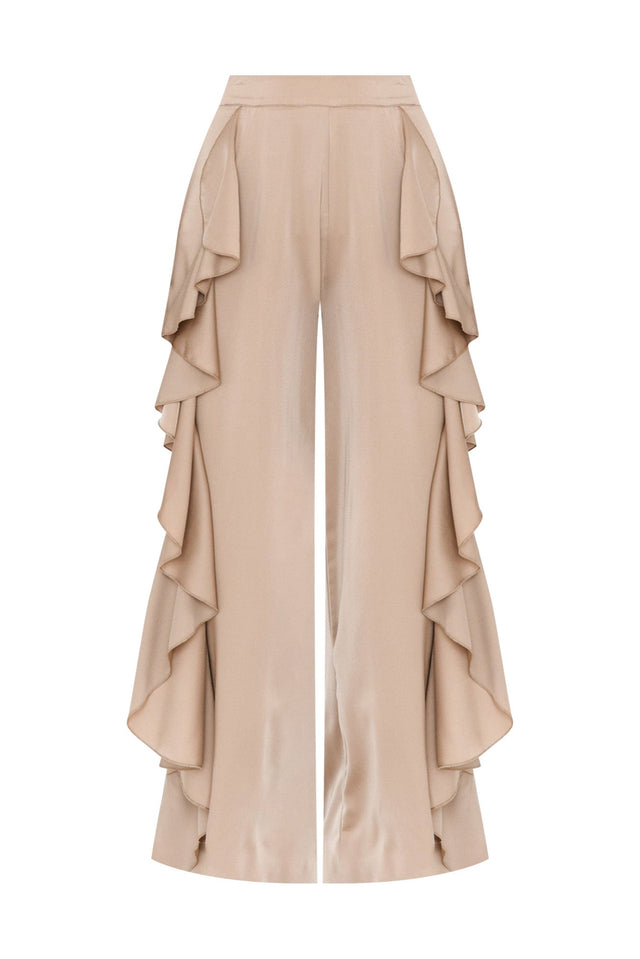 Dancer Taupe Ruffle Pants,ghost-mani image 4