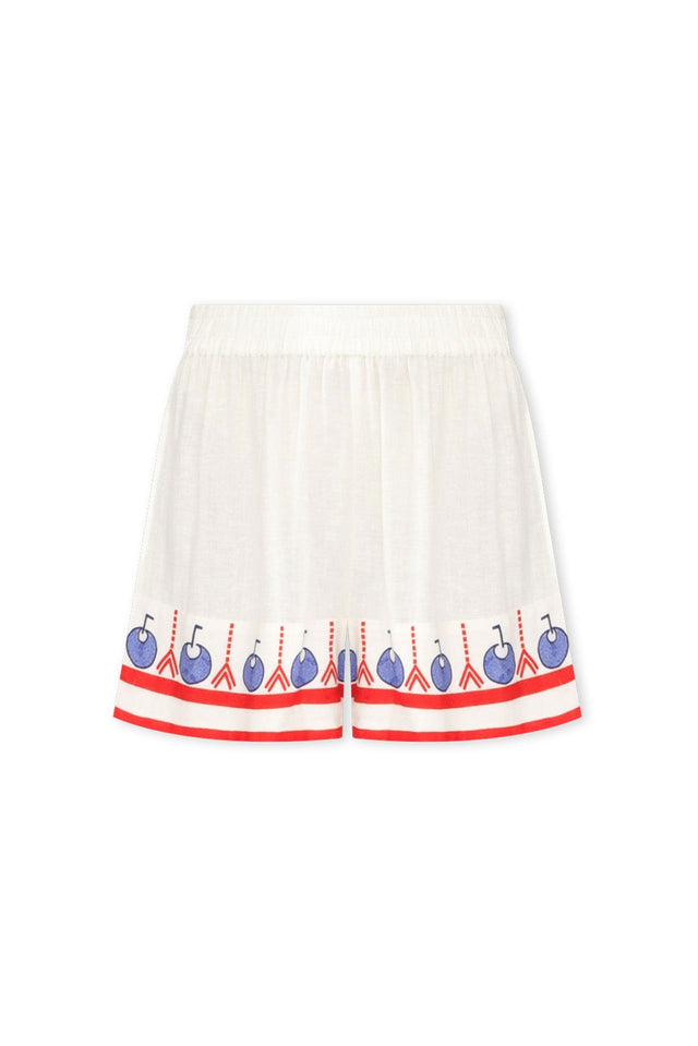 Raye Cream Island Relaxed Shorts,ghost-mani image 3