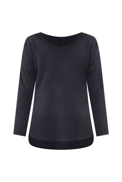 Fundamental White Cotton Rib Sleeved Top