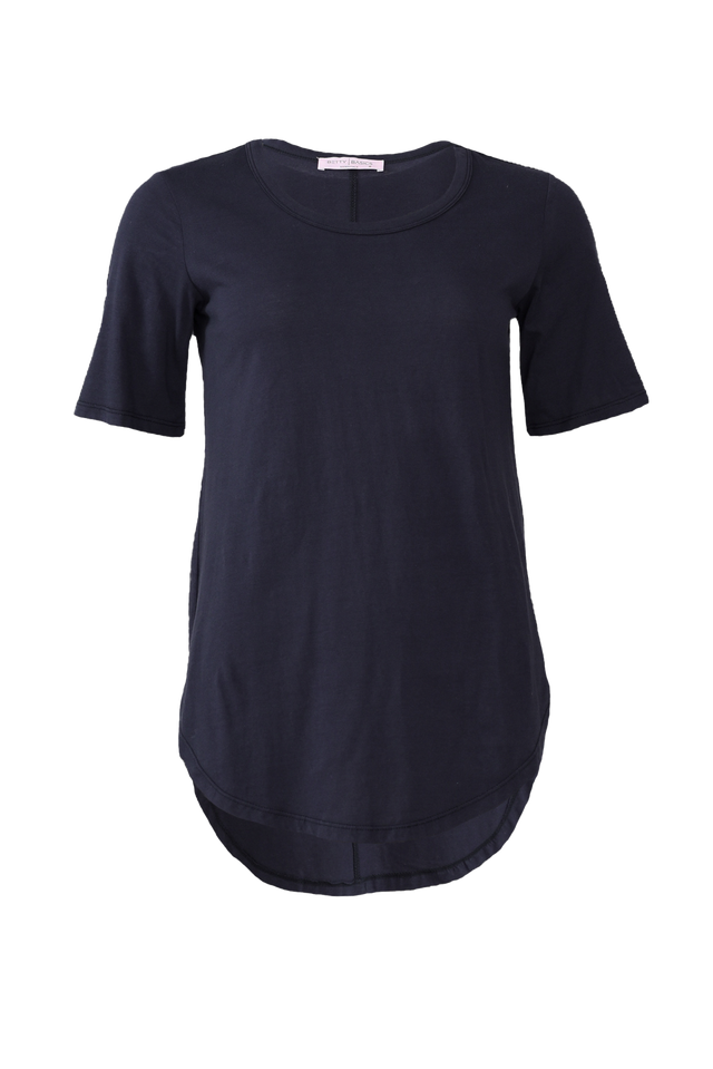 Ariana Navy Cotton Tee,ghost-mani image 4