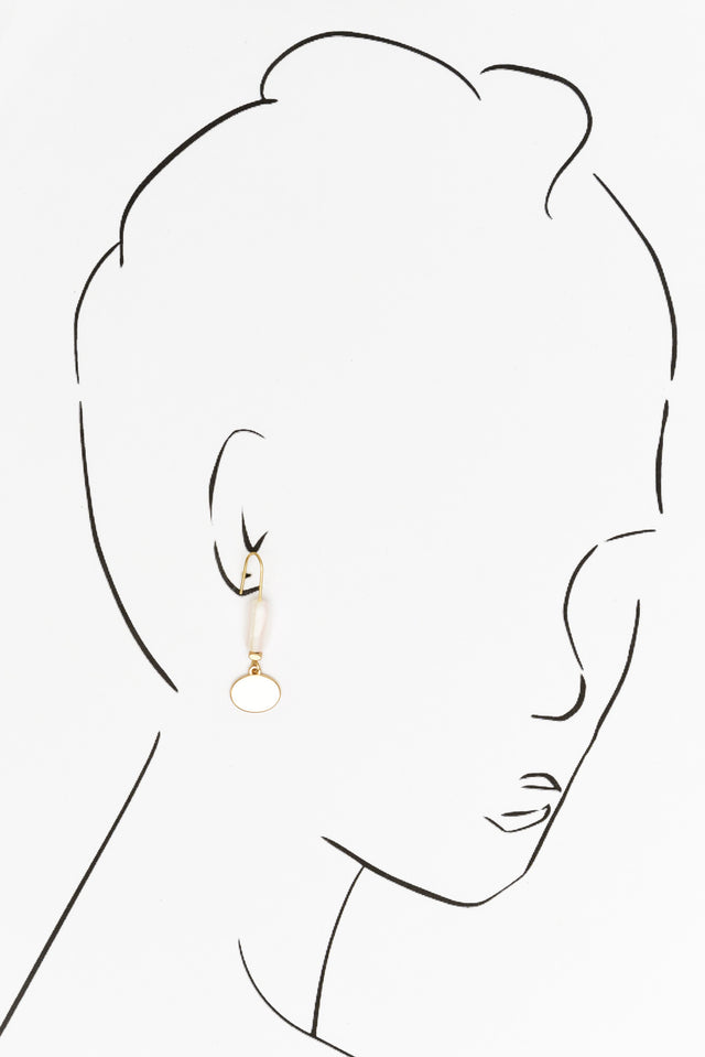 Abriella Gold Oval Hook Earrings