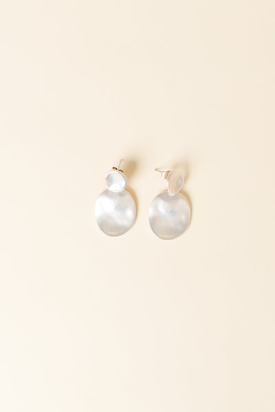 Ackley Silver Oval Earrings