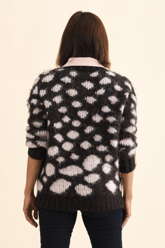 Adams Brown Spot Knit Jumper,Brunette model,alt text|model:Cara image 4