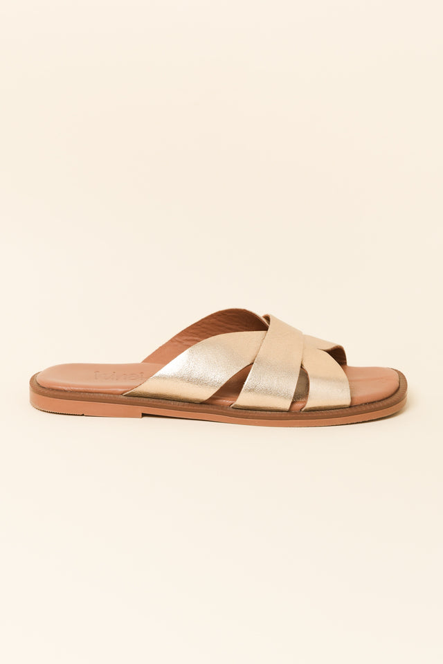 Adelaide Gold Leather Slide image 1