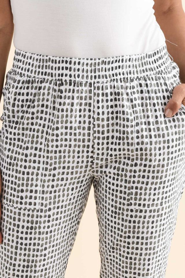 Air-Lite Olive Spot Stretch Cropped Pants image 5