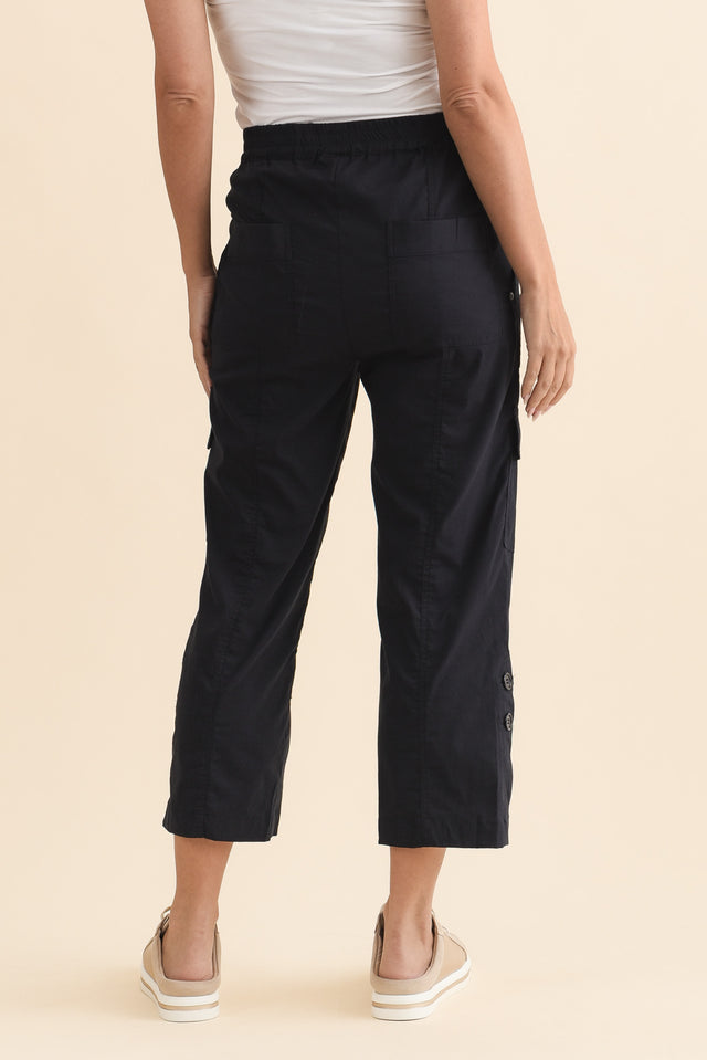 Air-Lite Navy Stretch Cargo Pants,Brunette model,alt text|model:MJ image 6