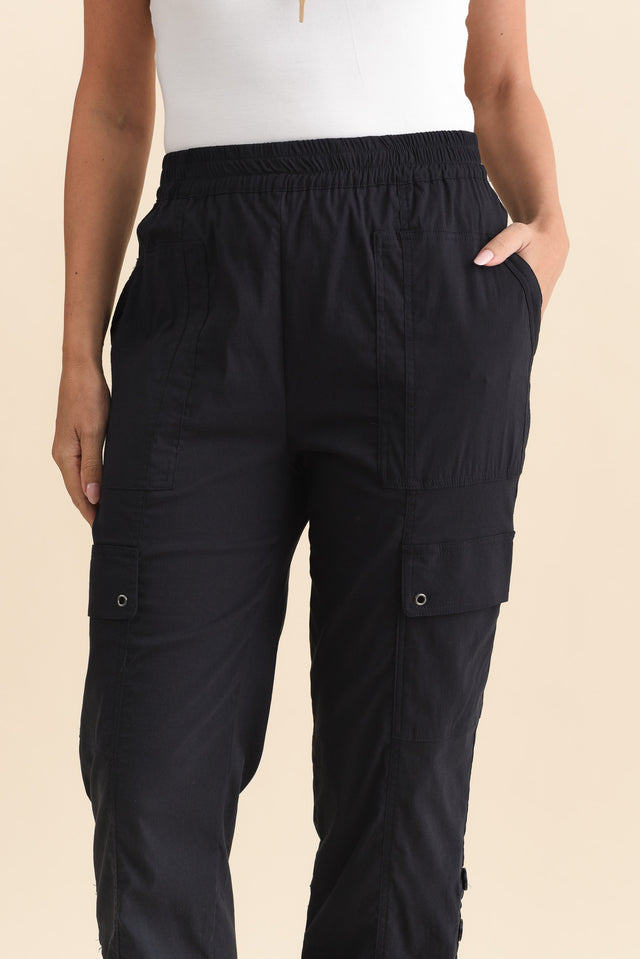 Air-Lite Navy Stretch Cargo Pants,Brunette model,alt text|model:MJ image 7