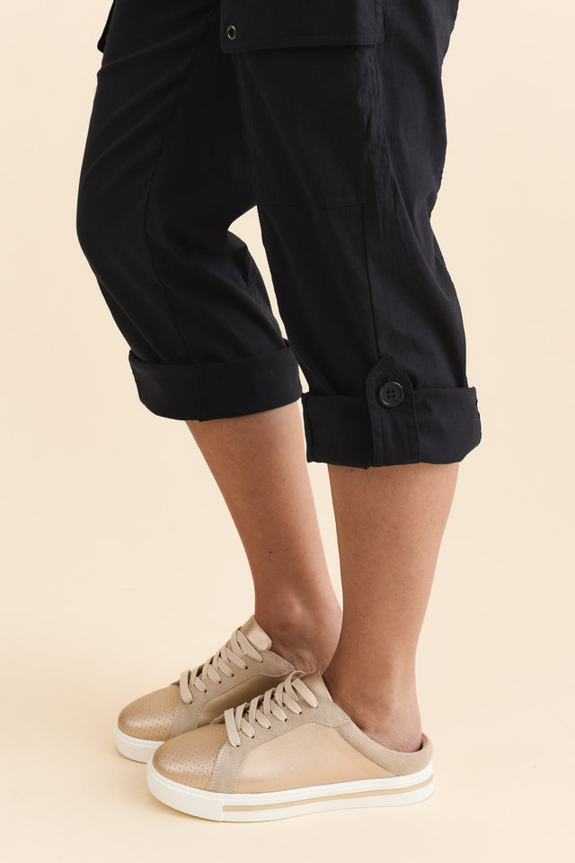 Air-Lite Navy Stretch Cargo Pants,Brunette model,alt text|model:MJ image 8