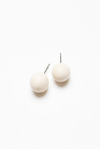 Akeelah White Wood Studs
