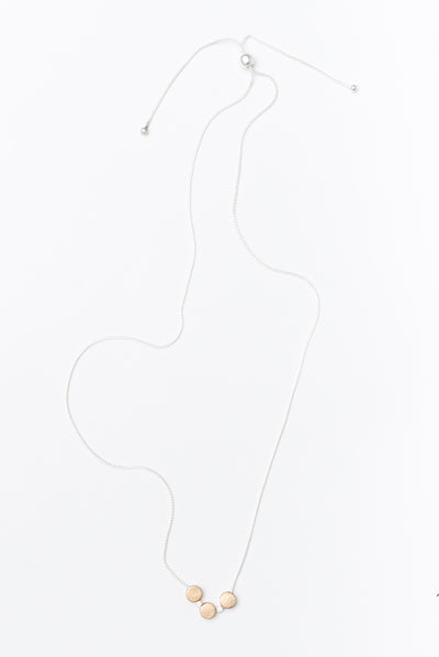 Alaysha Gold Circle Beaded Necklace