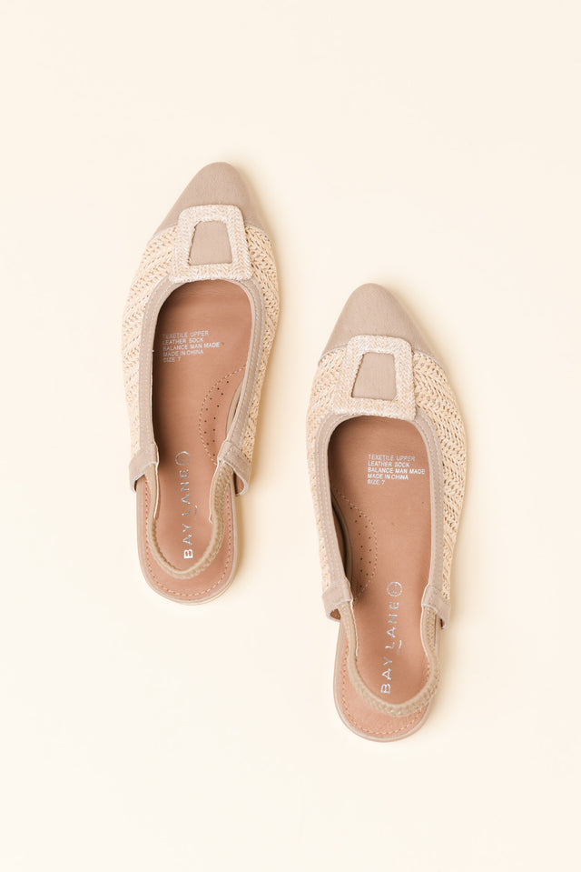 Alcatraz Beige Leather Slingback Mule image 5