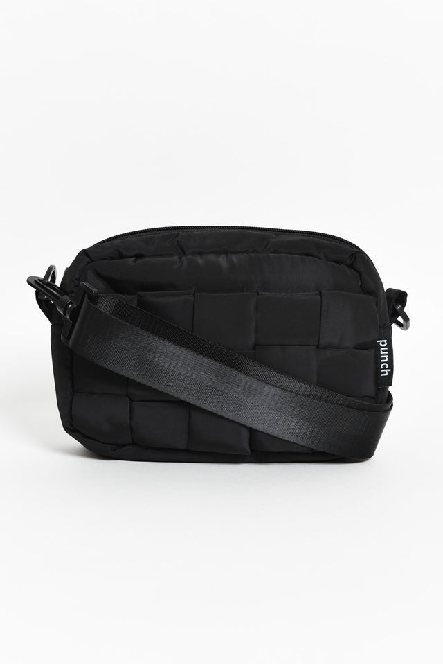 Allegro Black Platted Puffer Crossbody Bag image 1