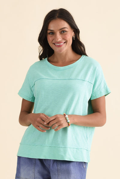 Allison Mint Cotton Tee