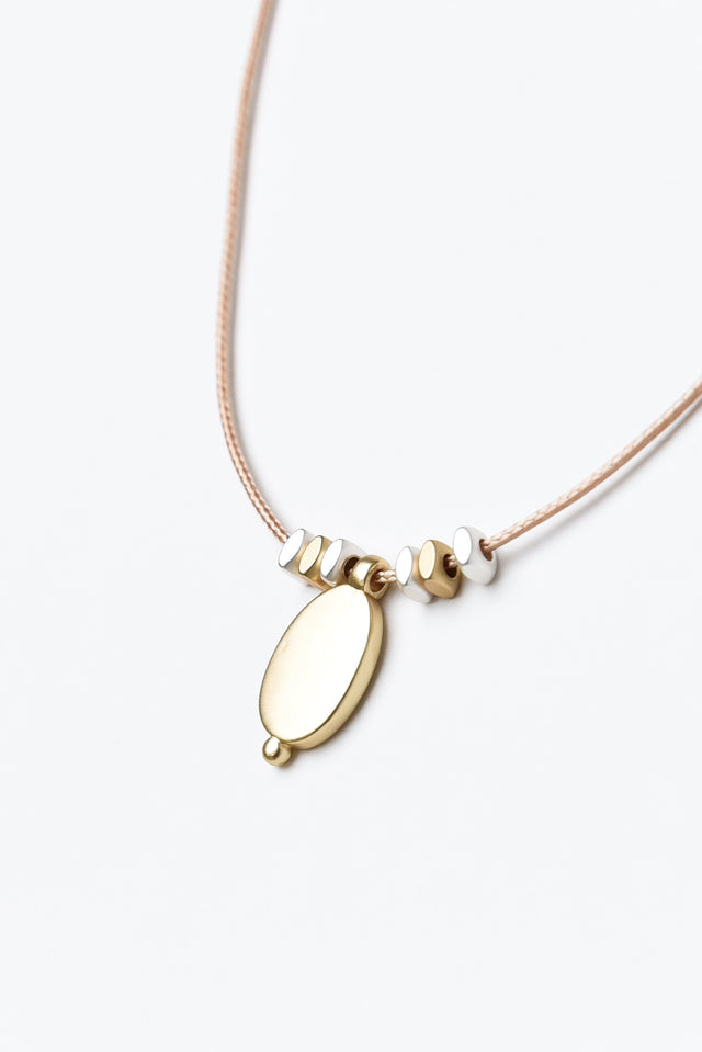 Allura Gold Oval Pendant Necklace image 2
