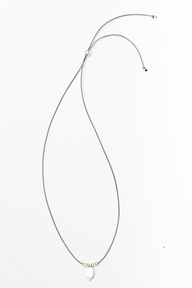 Allura Silver Oval Pendant Necklace image 1