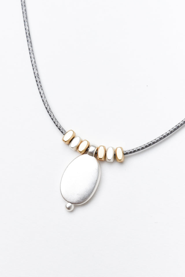 Allura Silver Oval Pendant Necklace image 2
