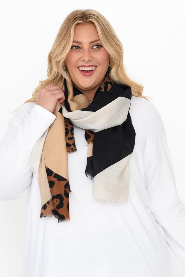 Ally Brown Animal Scarf