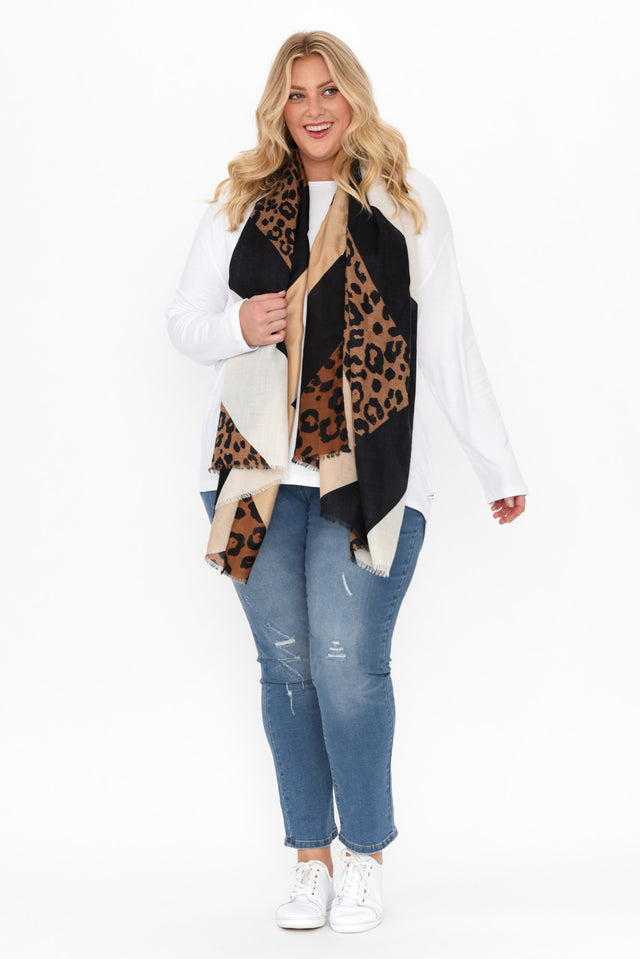 Ally Brown Animal Scarf