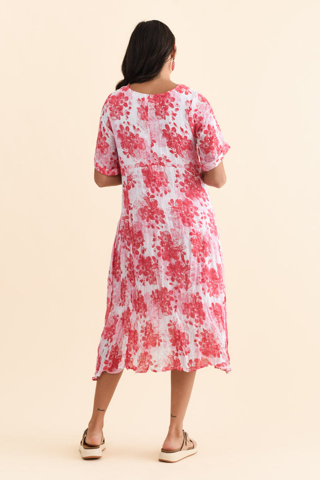 Amberley Red Garden Cotton Blend Dress,Brunette model,alt text|model:Brontie image 5