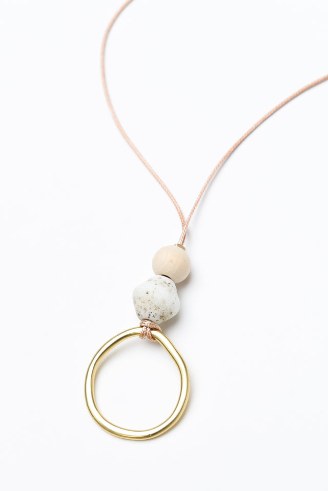 Amica Gold Circle Pendant Necklace image 2