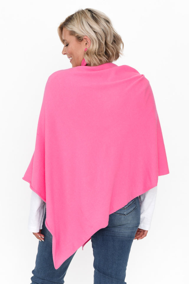 Amy Fuchsia Wool Blend Poncho,alt text|model:Brooke image 13